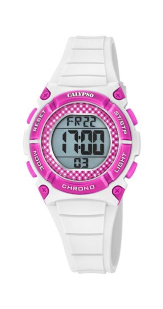 Reloj Calypso Digital 5756/3 Blanco-Rosa - Imagen 1