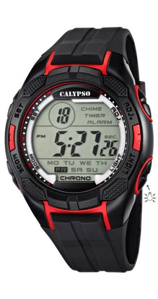 Reloj Calypso 5627/3 Caucho Negro-Rojo