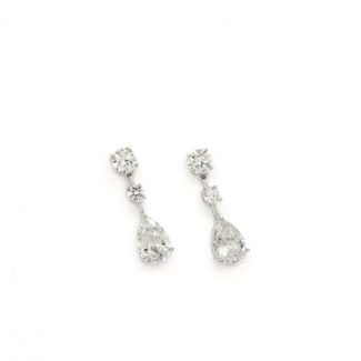 Pendientes Line Argent Largo Circonitas 16402-A