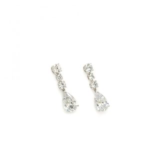 Pendientes Line Argent Largo Circonitas 17085-A