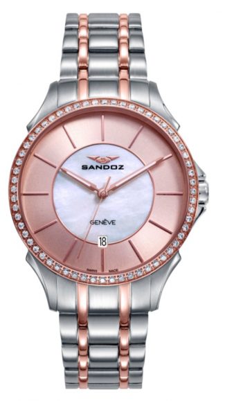 Reloj Sandoz Elle 81372-97 Bicolor Circonitas