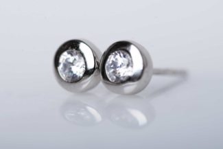 Pendientes Altair Plata Chatón 4mm P201/4