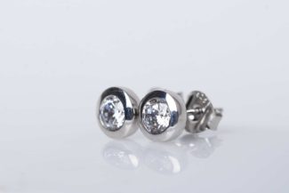 Pendientes Altair Plata Chatón 5mm P201/5