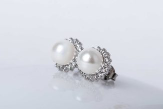 Pendientes Altair Plata Perla Circonitas P209 - Imagen 1