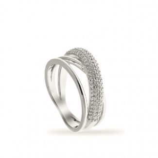Sortija Line Argent Aros Cruzados Circonitas 18248-R