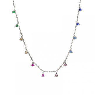 Gargantilla Line Argent Plata Multicolor 18169-W-PE