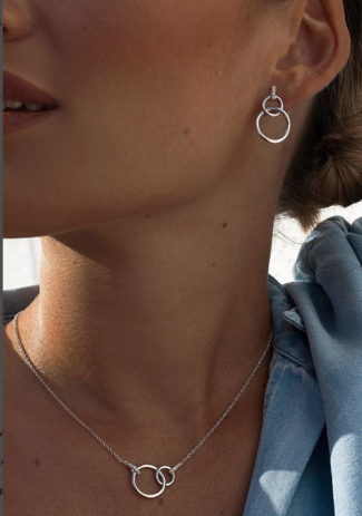 Colgante Line Argent Doble Aro 18528-PE - Imagen 2