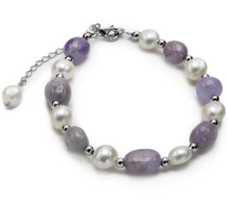 Pulsera Line Argent Perlas y Amatistas 19070-P - Imagen 1